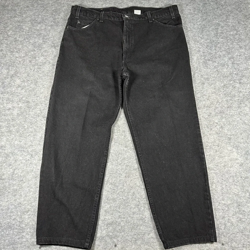 VTG Levi's Black 550 Orange Tab Relaxed Tapered Leg Jeans Made in USA W42 L30
